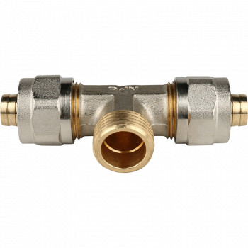 Stout Тройник-переходник винтовой ф16х16х1/2&quot;(НР)