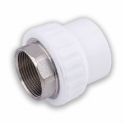 SPK Муфта комбинированная под ключ PP-R серая ф50-1&quot;1/2 (ВР)