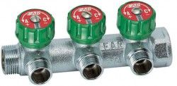 Купить Far Коллектор регулирующий 3/4"х1/2" - 3 выхода ЕК в Москве / Коллекторы для воды