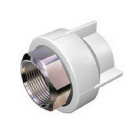Kalde Муфта комбинированная под шестигранник PP-R белая ф32х1&quot;(ВР)