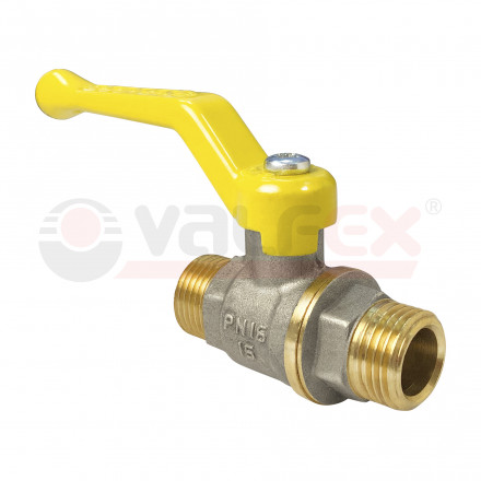 Valfex Кран шаровой никелированный для газа 3/4&quot;(НР/НР) ручка-рычаг