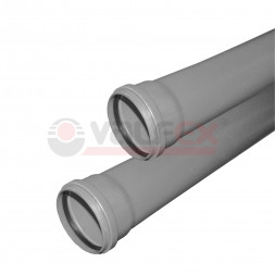 Valfex Труба канализационная с раструбом Optima (серая) ф110х2,2х1,0м
