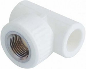 Политэк Тройник PP-RC белый ф32x1&quot;(ВР)