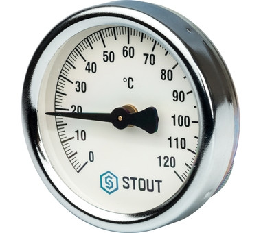 Stout Термометр биметаллический накладной с пружиной ф63