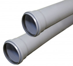 Valfex Труба канализационная с раструбом Optima (серая) ф110х2,2х0,15м