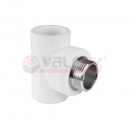 Valfex Тройник переходной PP-R белый ф20х1/2&quot;(НР)х20