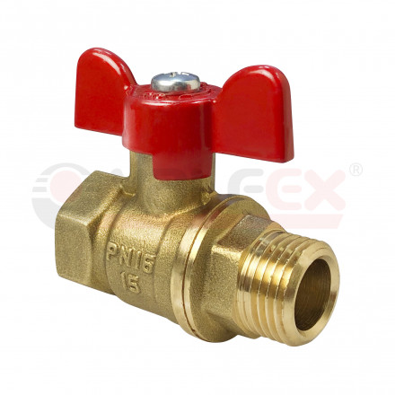 Valfex Кран шаровой латунный для воды 1&quot;1/4 (ВР/НР) ручка-бабочка
