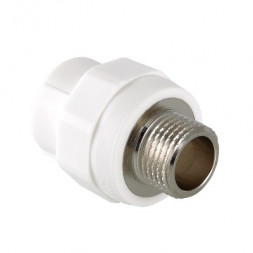 Valtec Соединитель PP-R белый ф20х1/2&quot;(НР)