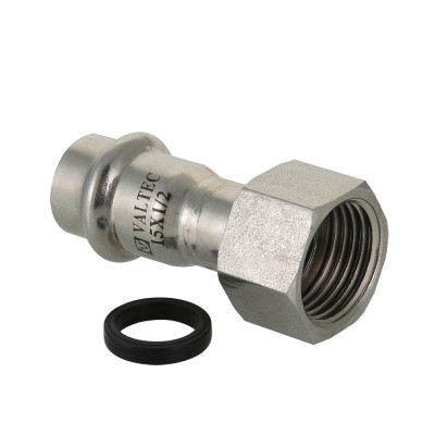Valtec Соединитель из нержавеющей стали с накидной гайкой ф22х3/4&quot;(ВР)