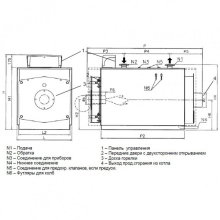 Protherm Котел напольный универсальный Бизон NO 3500