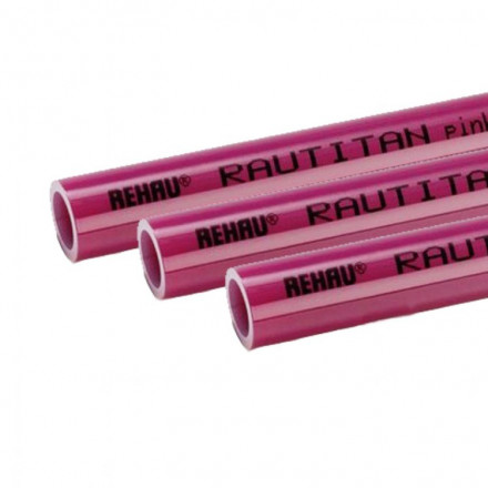 Rehau Труба отопления Rautitan pink ф40х5,5 розовая (отрезки 6м)
