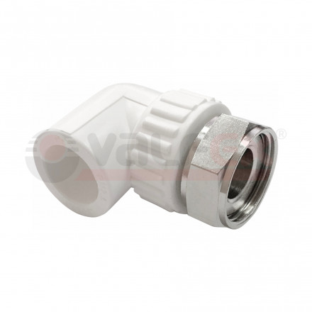 Valfex Угольник с накидной гайкой PP-R белый ф32х1&quot;1/4