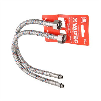 Valtec Гибкая подводка под смеситель 1/2&quot;(ВР)х0,3м (М10х18+М10х35) комплект