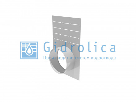 Gidrolica Заглушка торцевая стальная (СО-100мм) с водосливом ЗТв 10 - 15,6. 25. 0,125