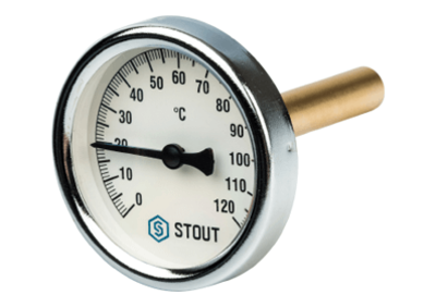 Stout Термометр биметаллический с погружной гильзой ф63 L= 75