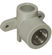 FV-Plast Уголок с крепежом PP-R серый ф25х1/2&quot;(ВР)