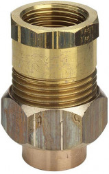 Viega Американка медная пайка прямая ф22-3/4&quot;(ВР) [94330G] плоское уплт.