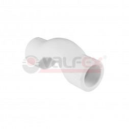 Valfex Колено короткое PP-R белое ф25