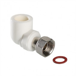 Valtec Угольник с накидной гайкой PP-R белый ф20х1/2&quot;(ВР)