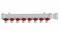 Kalde Коллектор PP-R с запорными кранами на 8 выходов (цвет ручек красный)