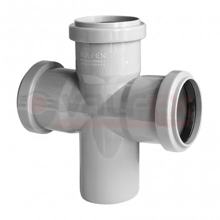 Valfex Крестовина канализационная серая ф110х110х110х90°