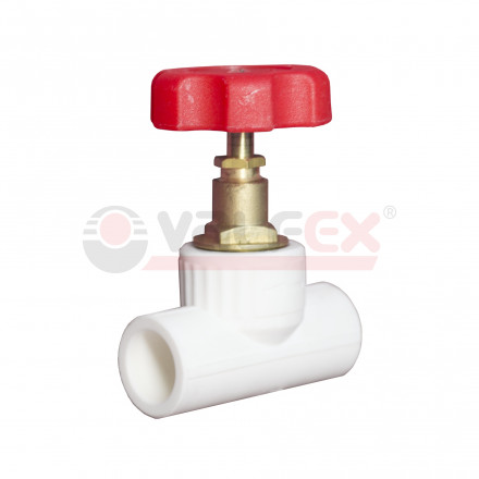 Valfex Вентиль проходной PP-R белый ф25х3/4&quot;х90°