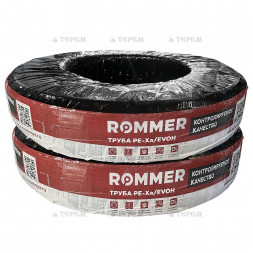 Rommer Труба из сшитого полиэтилена с кислородным слоем PEX-a ф16х2,2 серая (бухта 100 метров)