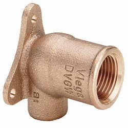 Viega Угол медный пайка с крепежом ф22-1/2&quot;(ВН) [94471G] 3 болта