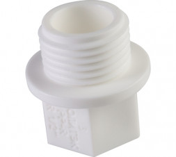 Политэк Заглушка PP-R белая ф20х1/2&quot;(НР)