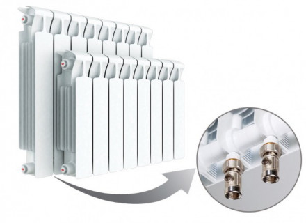 Rifar Радиатор биметаллический секционный Monolit Ventil 350х7 (нижнее левое)