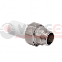 Valfex Муфта трубная разъёмная (американка) PP-R белая ф20х1/2&quot;(НР)