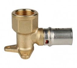 Stout Угольник пресс настенный с креплением ф16х1/2&quot; короткий