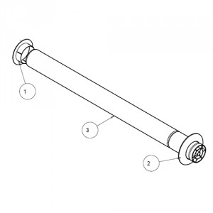 Protherm Труба для раздельного дымохода с защитной решеткой Ø80