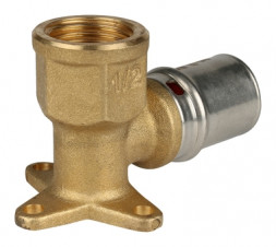 Stout Угольник пресс настенный с креплением ф20х1/2&quot; короткий