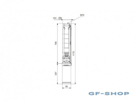 Grundfos Насос скважинный SP 14-4 1х220V P 1,1 кВт 4&quot;