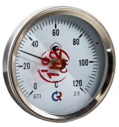 Купить Valtec Термометр БТ-30 накладной 63х1/2" (0-120°С) в Москве / Манометры и термометры