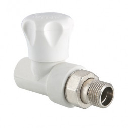 Valtec Клапан со сгоном прямой PP-R белый ф20х1/2&quot;