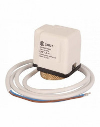 Stout Сервопривод для шаровых зональных клапанов, ход 90°, кабель 1м., 40 сек., 230V, 5 полюсов
