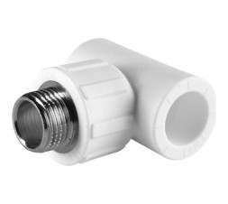 Политэк Тройник PP-R белый ф20x3/4&quot;(НР)