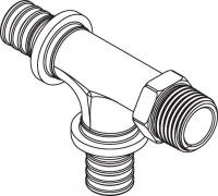 Rehau Тройник ф16х1/2&quot;(НР)х16 RX