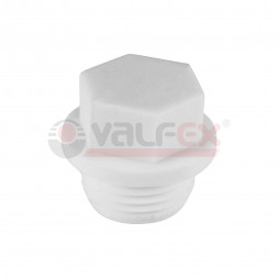 Valfex Заглушка резьбовая PP-R белая ф20х1/2&quot;(НР)