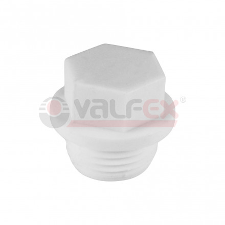 Valfex Заглушка резьбовая PP-R белая ф20х1/2&quot;(НР)