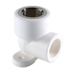 Valtec Угольник с креплением PP-R белый ф20х1/2&quot;(ВР)