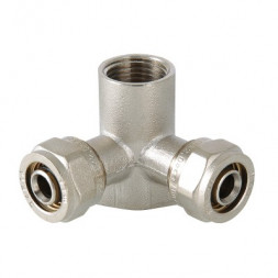 Valtec Тройник обжимной с креплением ф20х1/2&quot;(ВР)