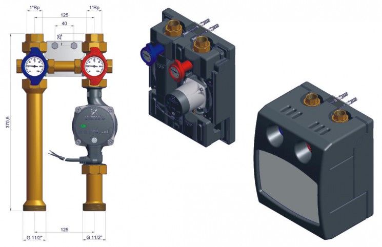 Купить Watts Насосный модуль с насосом Grundfos Alpha 2L 25-60 стандарт в Москве / Насосные группы