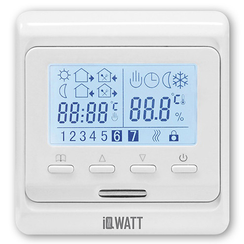 Купить IQWatt Программируемый терморегулятор Thermostat P (белый) в Москве / Системы автоматики и датчики