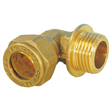 Comisa Уголок медный с ограничителем,обжимной 22ц-3/4&quot;(НР)