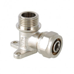 Valtec Угольник обжимной с креплением ф16х1/2&quot;(НР)