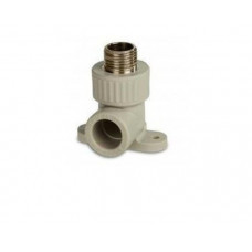 Политэк Уголок с креплением PP-R серый ф25х1/2&quot;(НР)