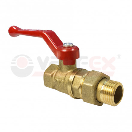 Valfex Кран шаровой латунный с американкой для воды 3/4&quot;(ВР/НР) ручка-рычаг